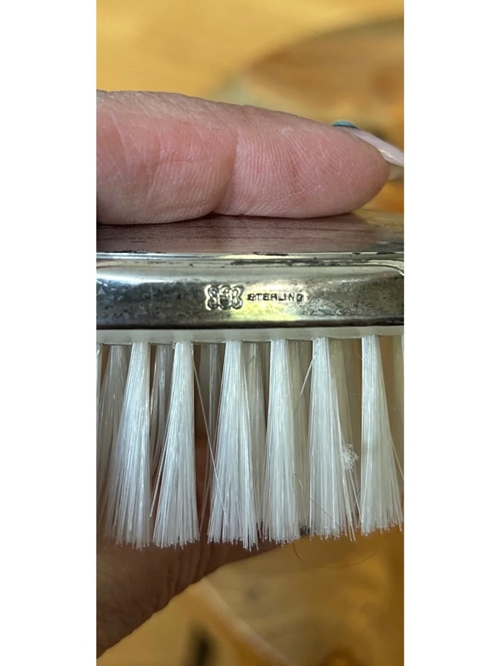 Vintage Sterling Silver Small Hand Brush